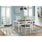 Martin-5-Pc-Dining-set-(Dark-Brown-Top---White-Base)