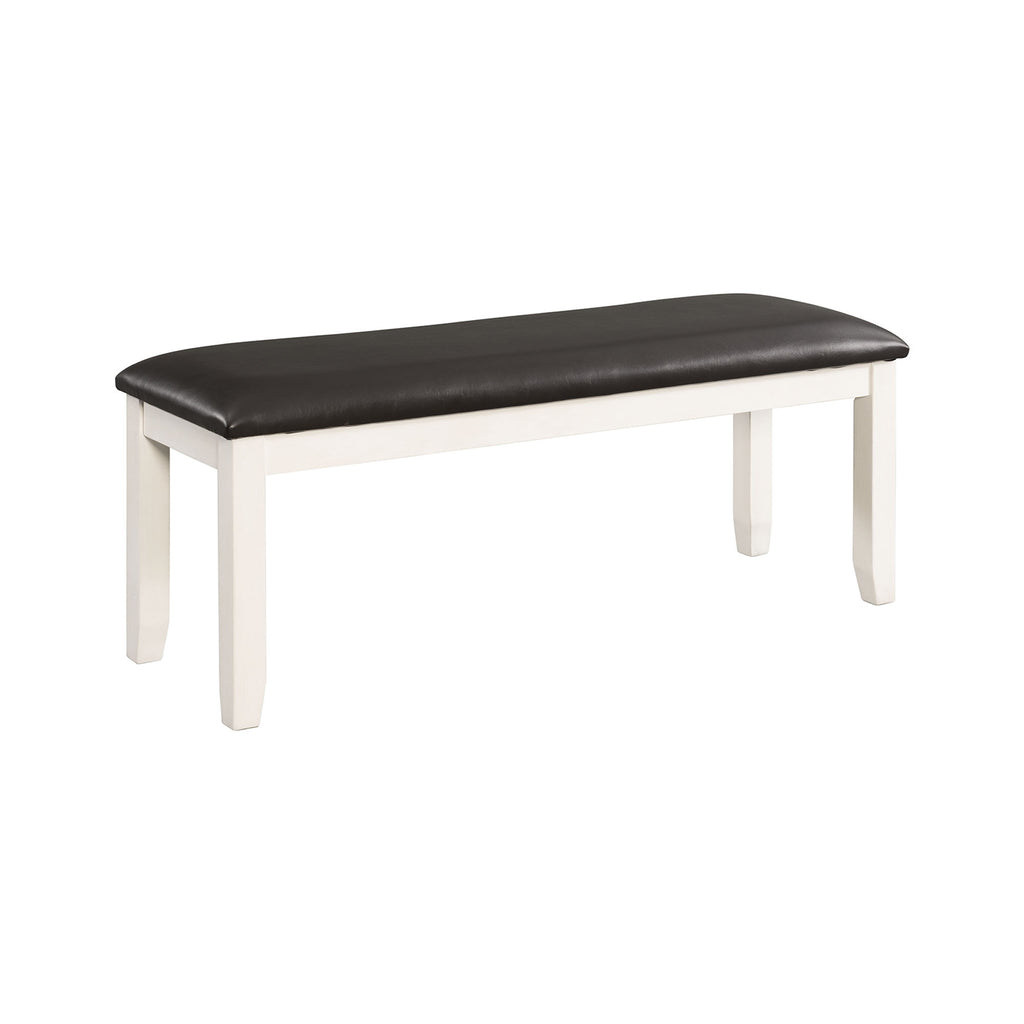 Martin-6-Pc-Dining-set-(Table+-4-+-Bench)-(Dark-Brown-Top---White-Base)