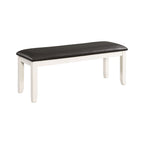 Martin-6-Pc-Dining-set-(Table+-4-+-Bench)-(Dark-Brown-Top---White-Base)