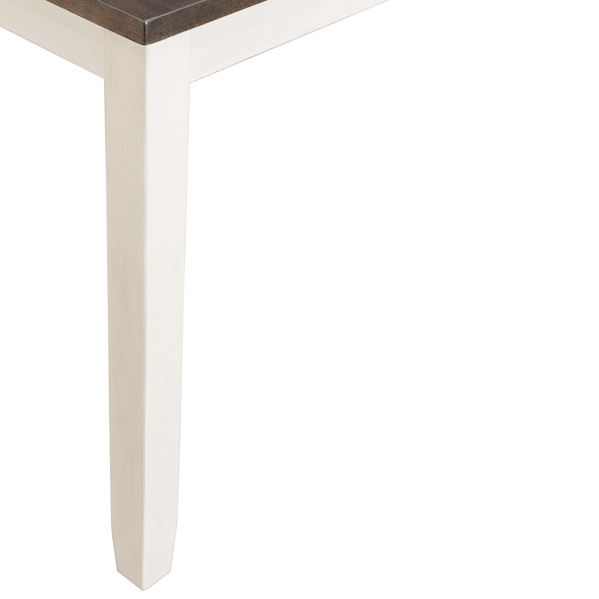 Martin-6-Pc-Dining-set-(Table+-4-+-Bench)-(Dark-Brown-Top---White-Base)