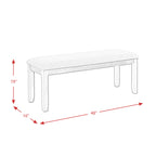 Martin-6-Pc-Dining-set-(Table+-4-+-Bench)-(Dark-Brown-Top---White-Base)