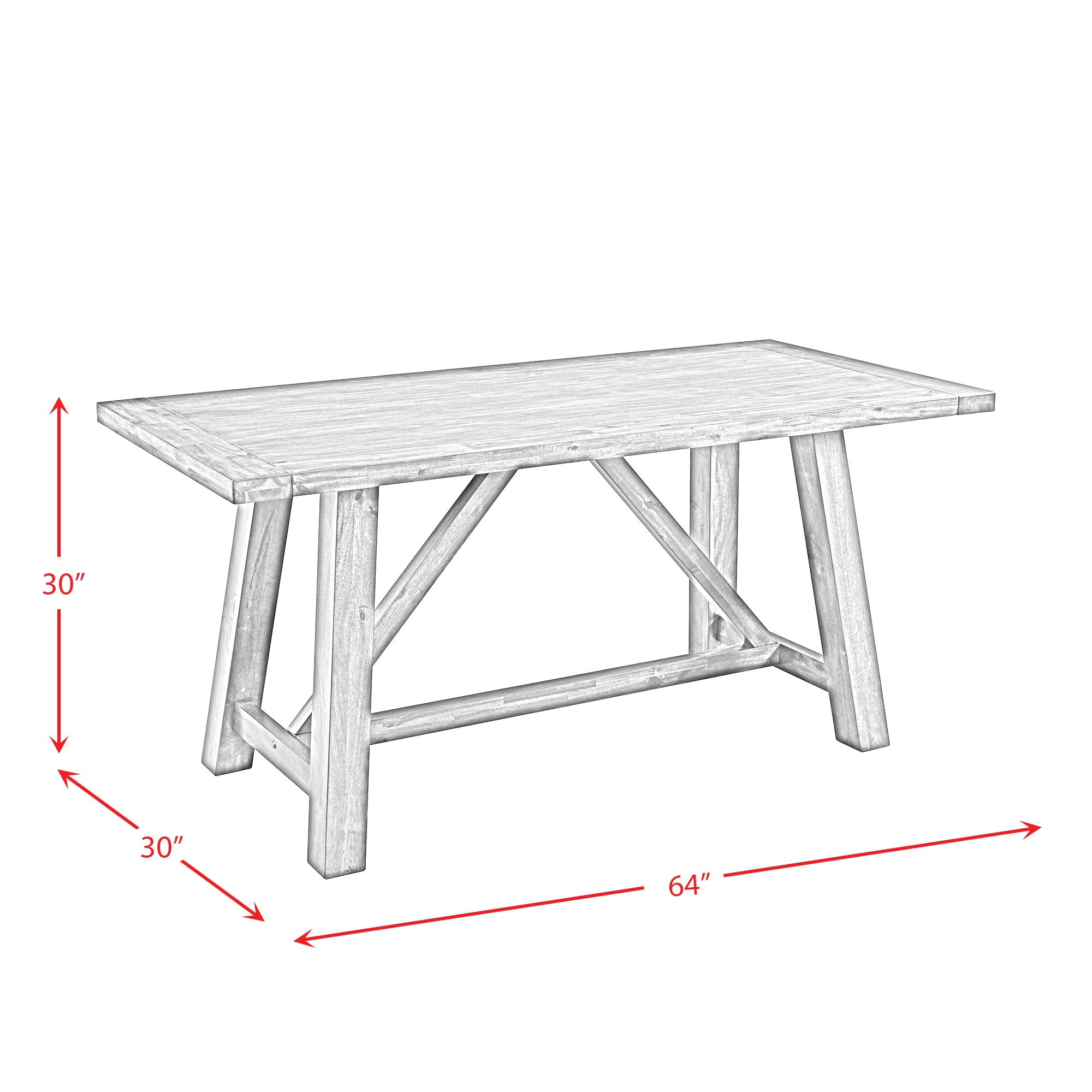 Renegade-64""-6pc-Dining-Set(Kd)