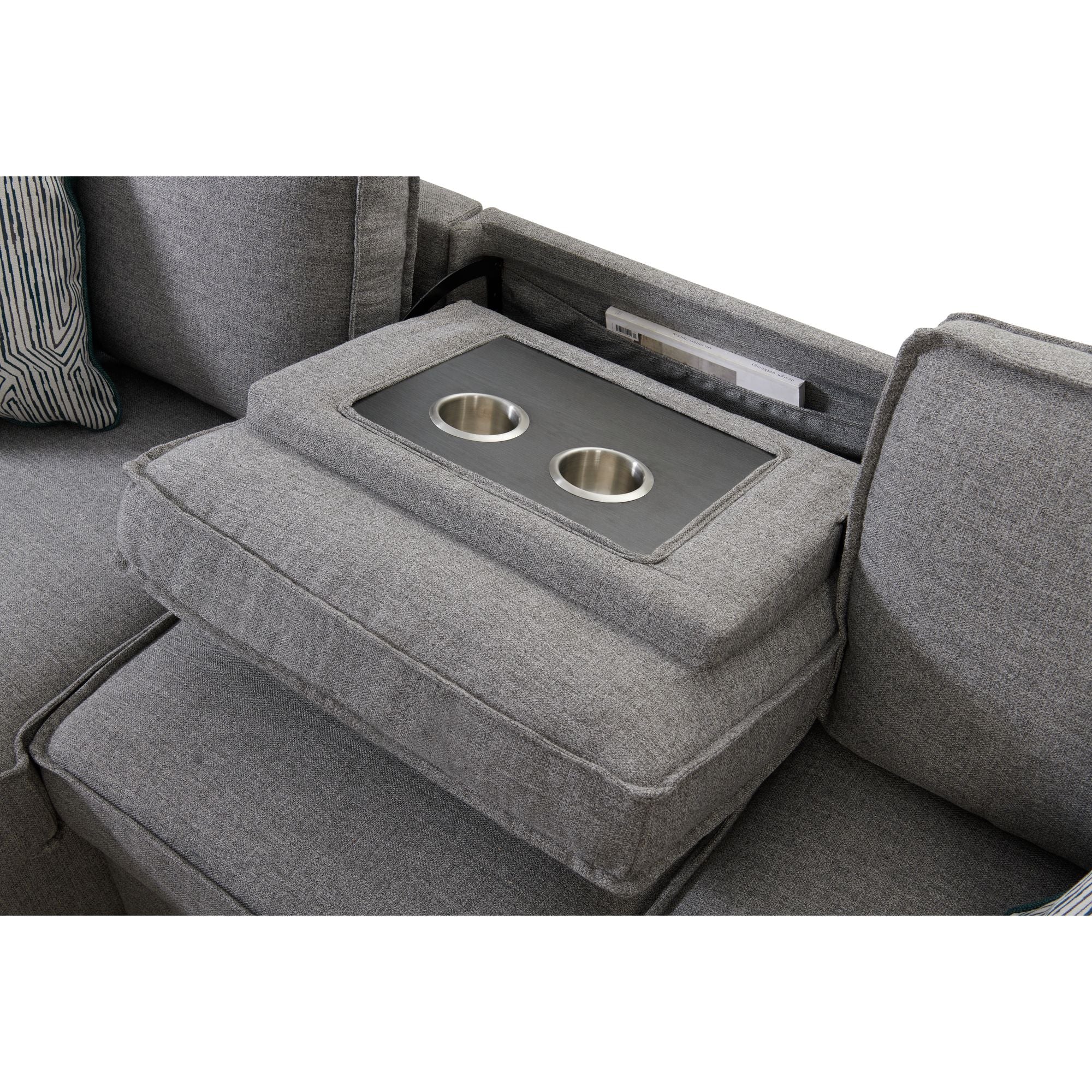 Caracas-Sectional-Sleeper-Chofa-with-Pull-Bed,-Drop-Table-&-USB-in-Palmer-Grey