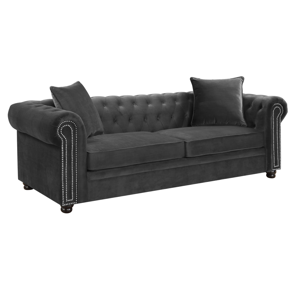 Greenwich-Sofa-Broadway-Grey-W/2-Base-Pillows