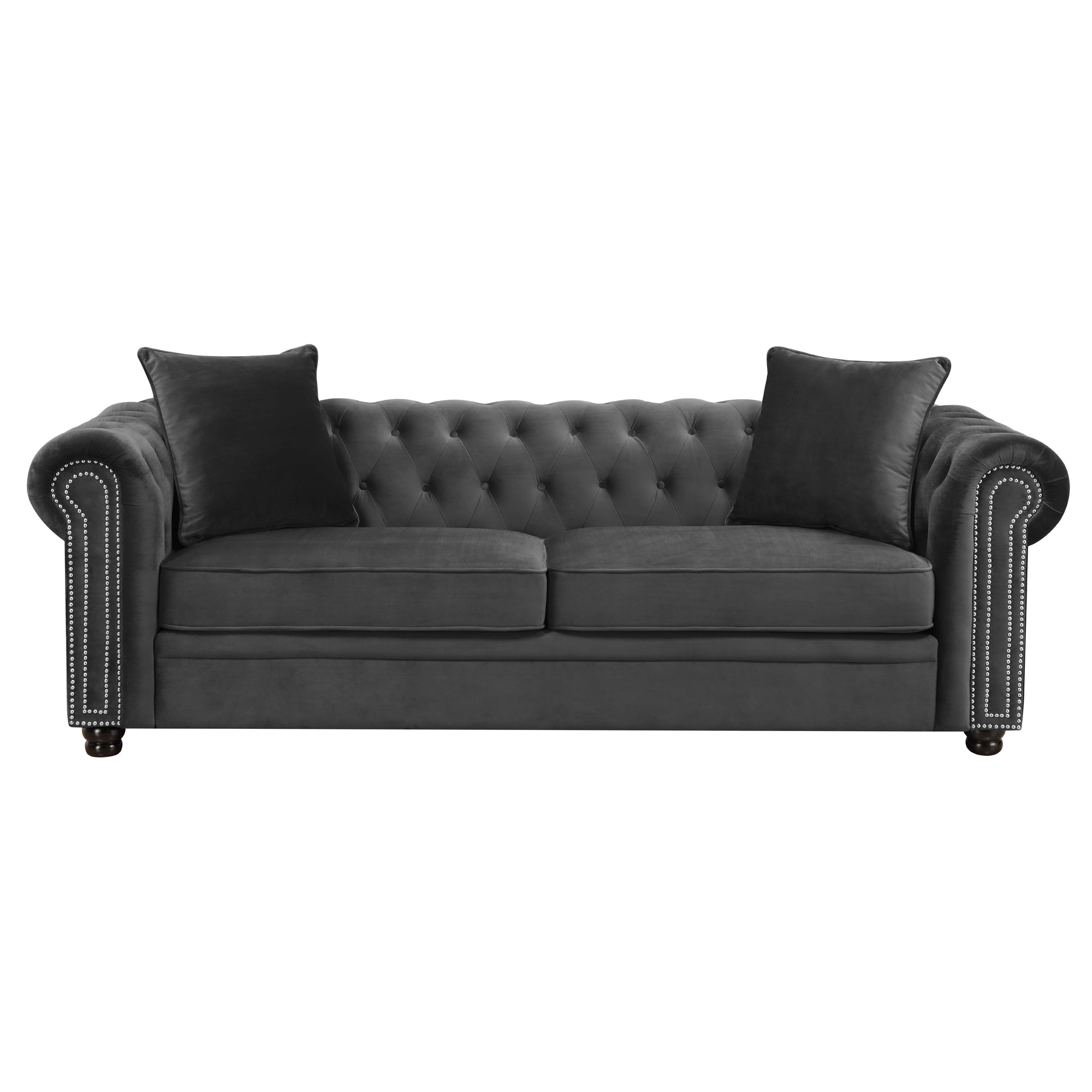 Greenwich-Sofa-Broadway-Grey-W/2-Base-Pillows