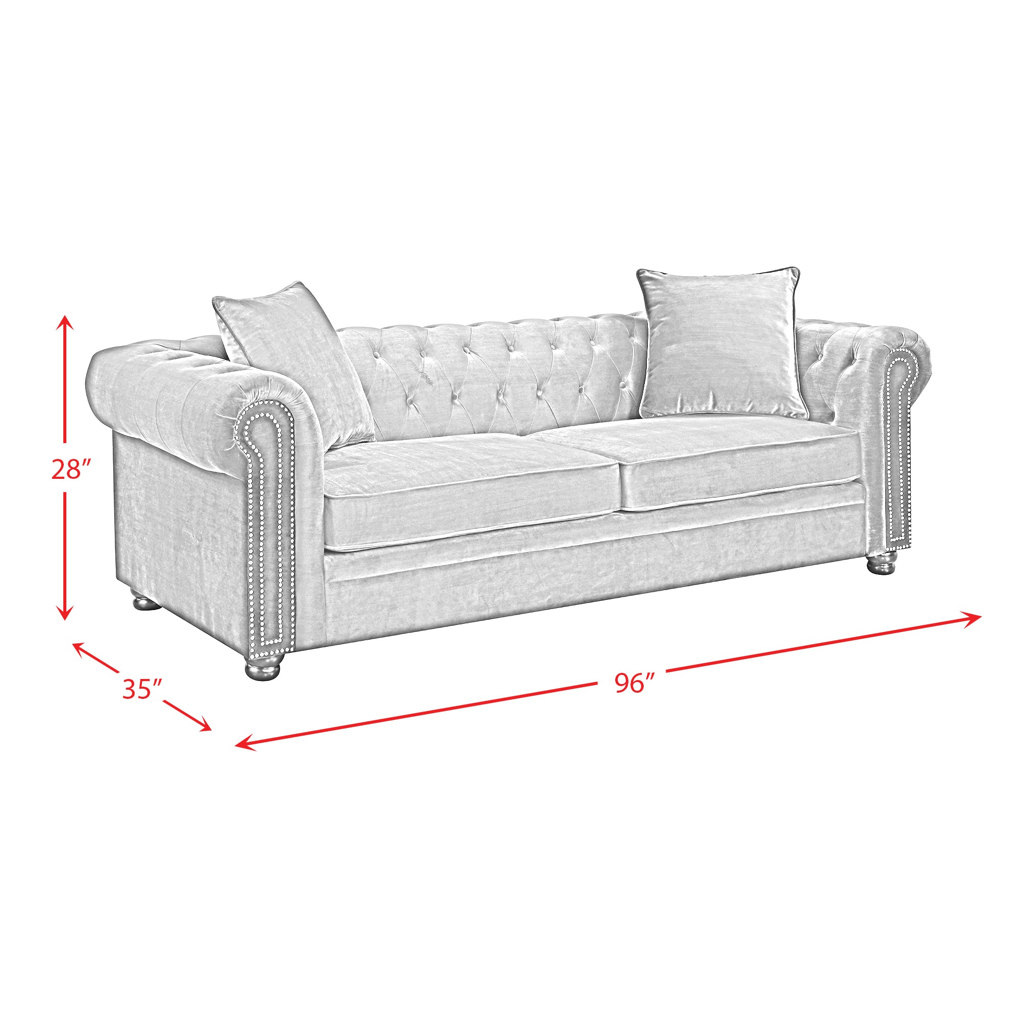 Greenwich-Sofa-Broadway-Grey-W/2-Base-Pillows