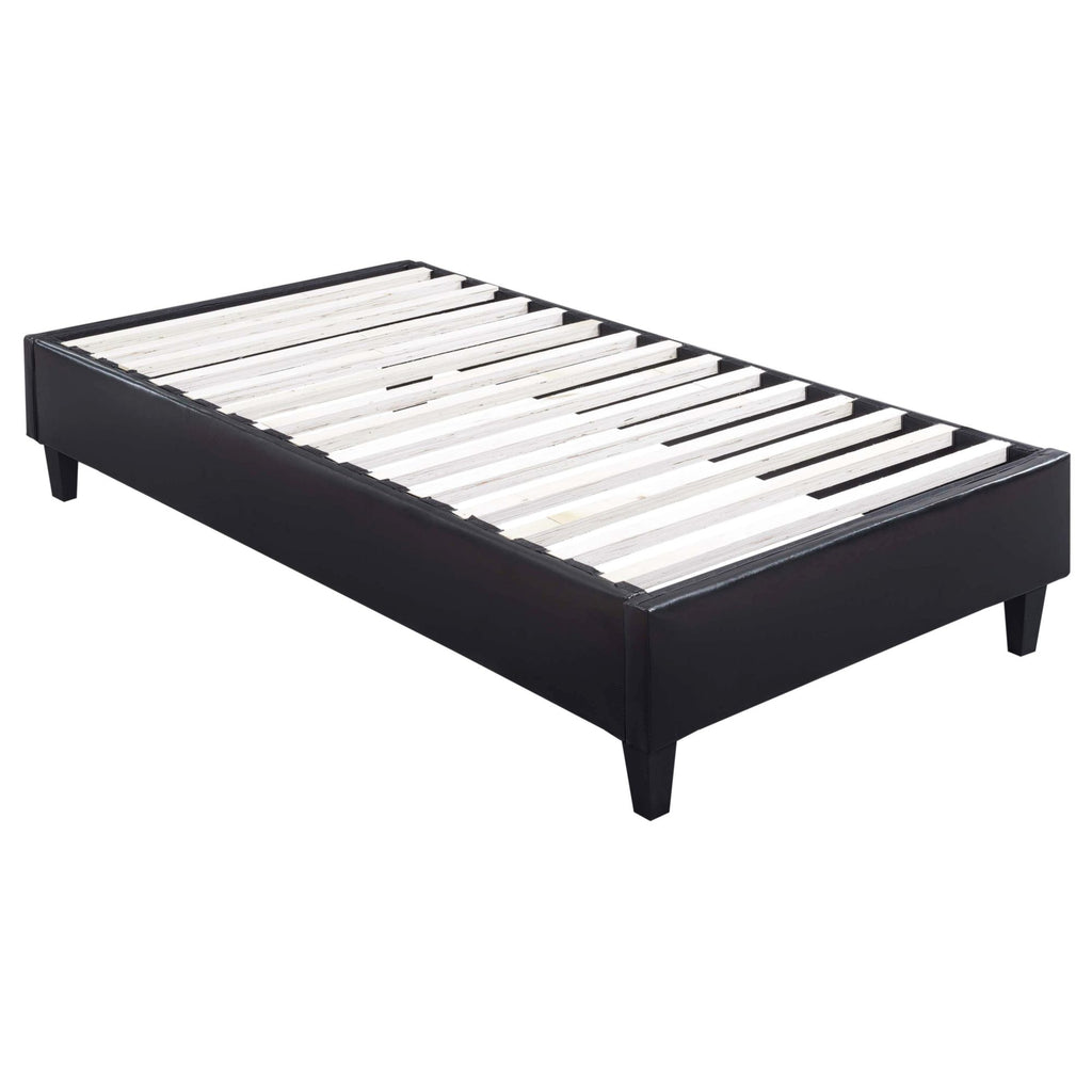 Abby-Platform-Twin-Base-Bed-Black-PU-(3A-Packing)