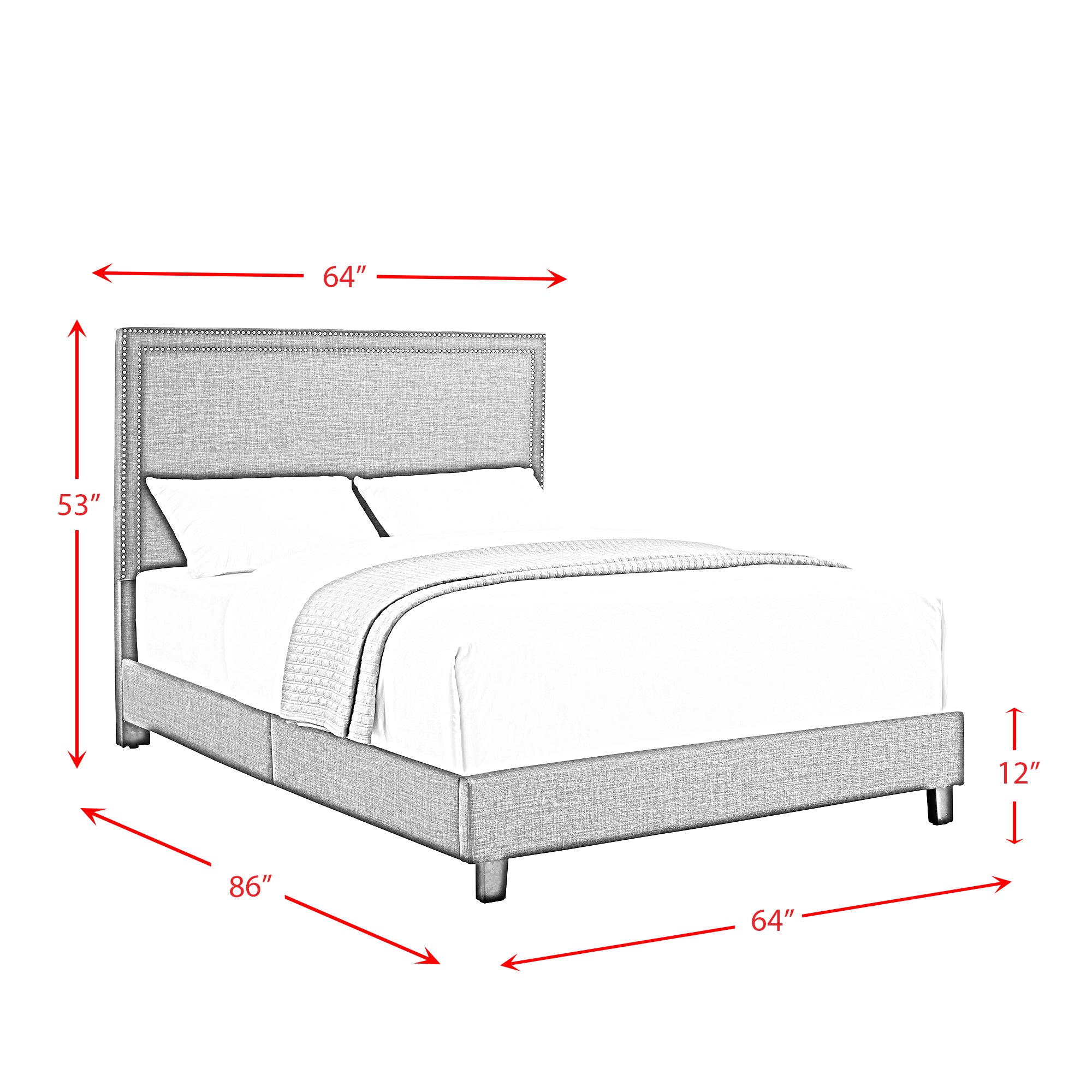 Erica Queen Bed in Heirloom Charcoal