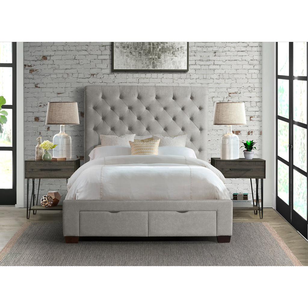 Waldorf Queen Storage Bed Boulder Grey
