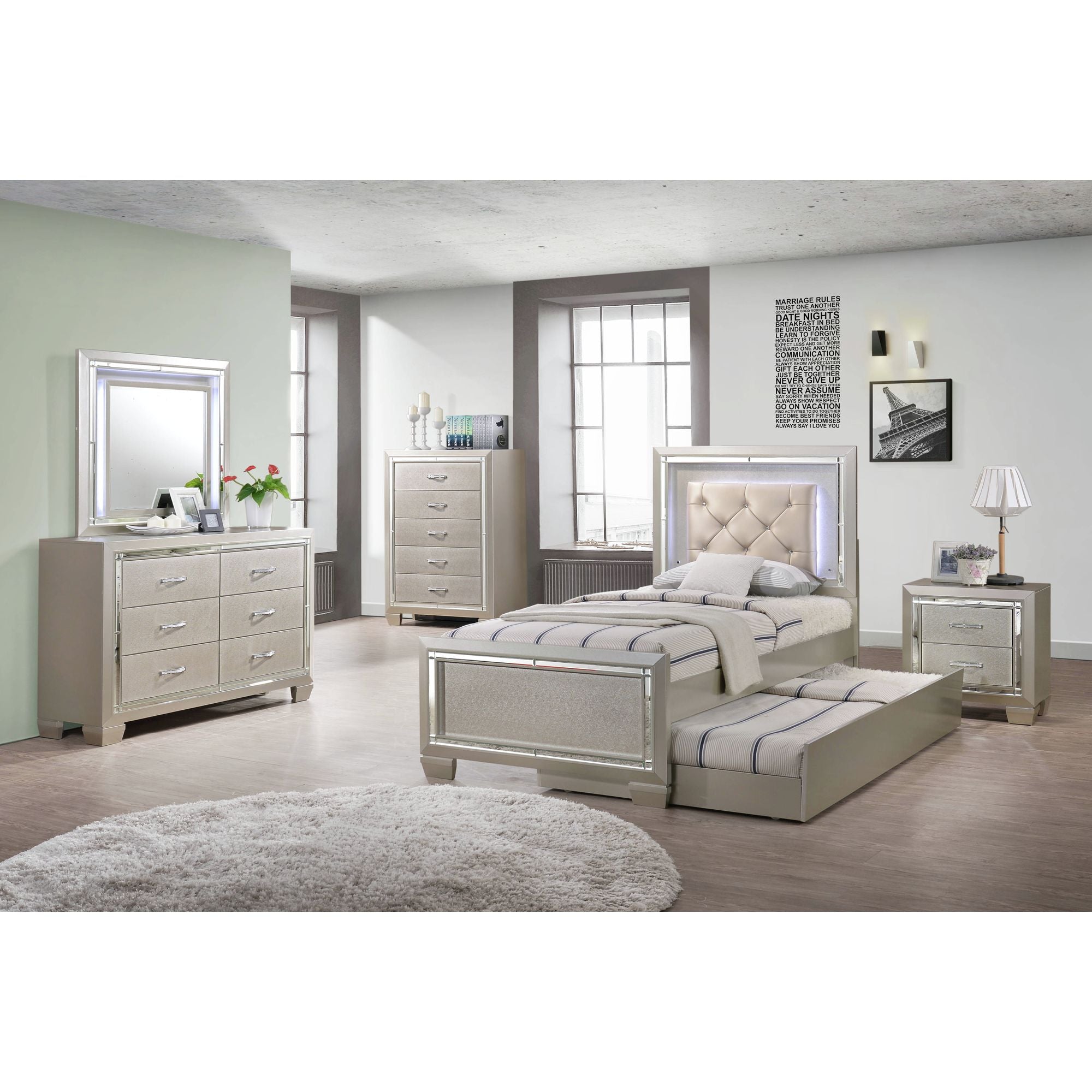 Platinum-Youth-Dresser-&-Mirror-w/-LED-Light-Set