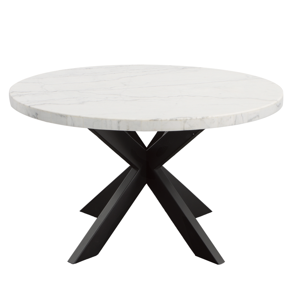 Xena White Marble Top Round