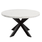 Xena White Marble Top Round
