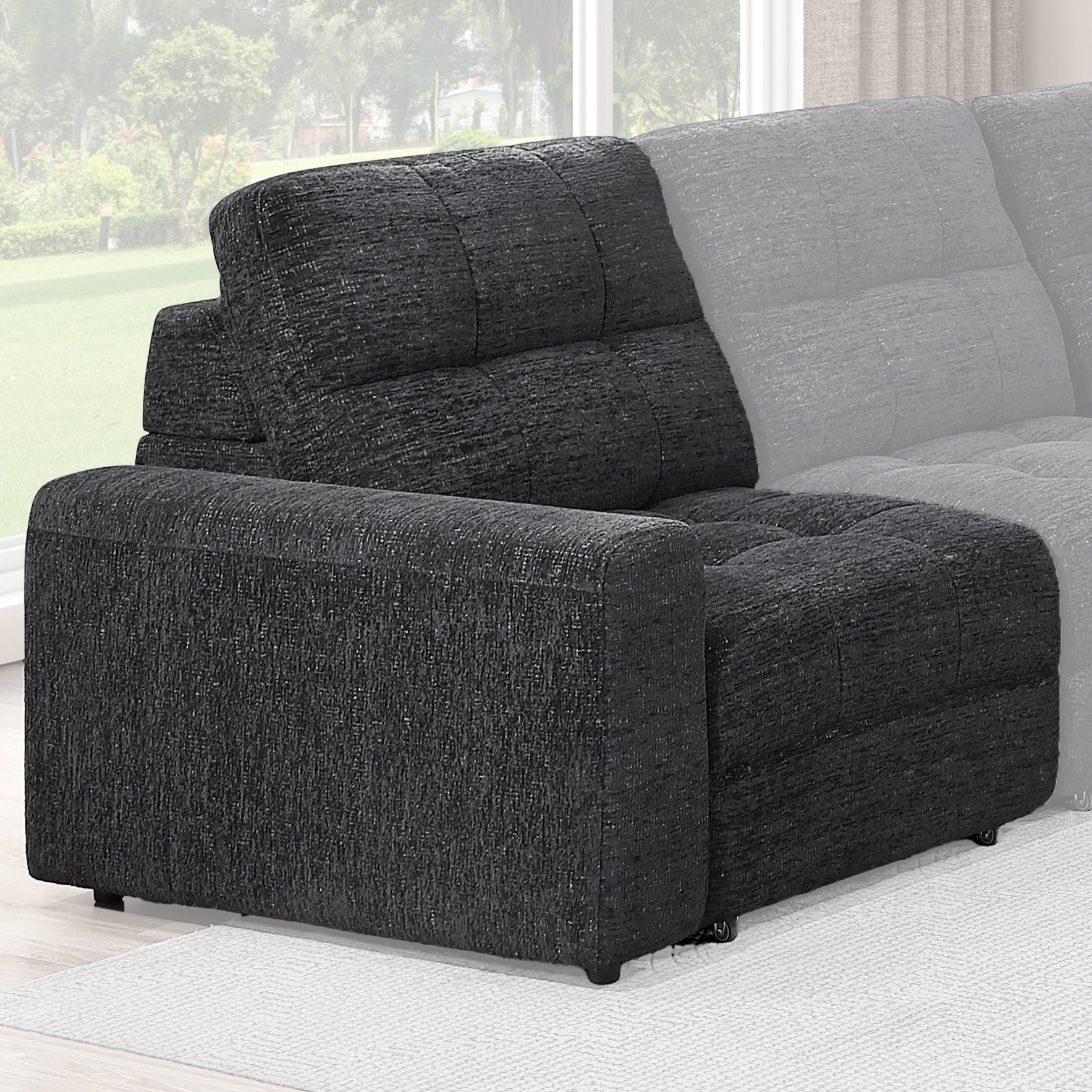Snyder Black LAF Recliner w/ Slider
