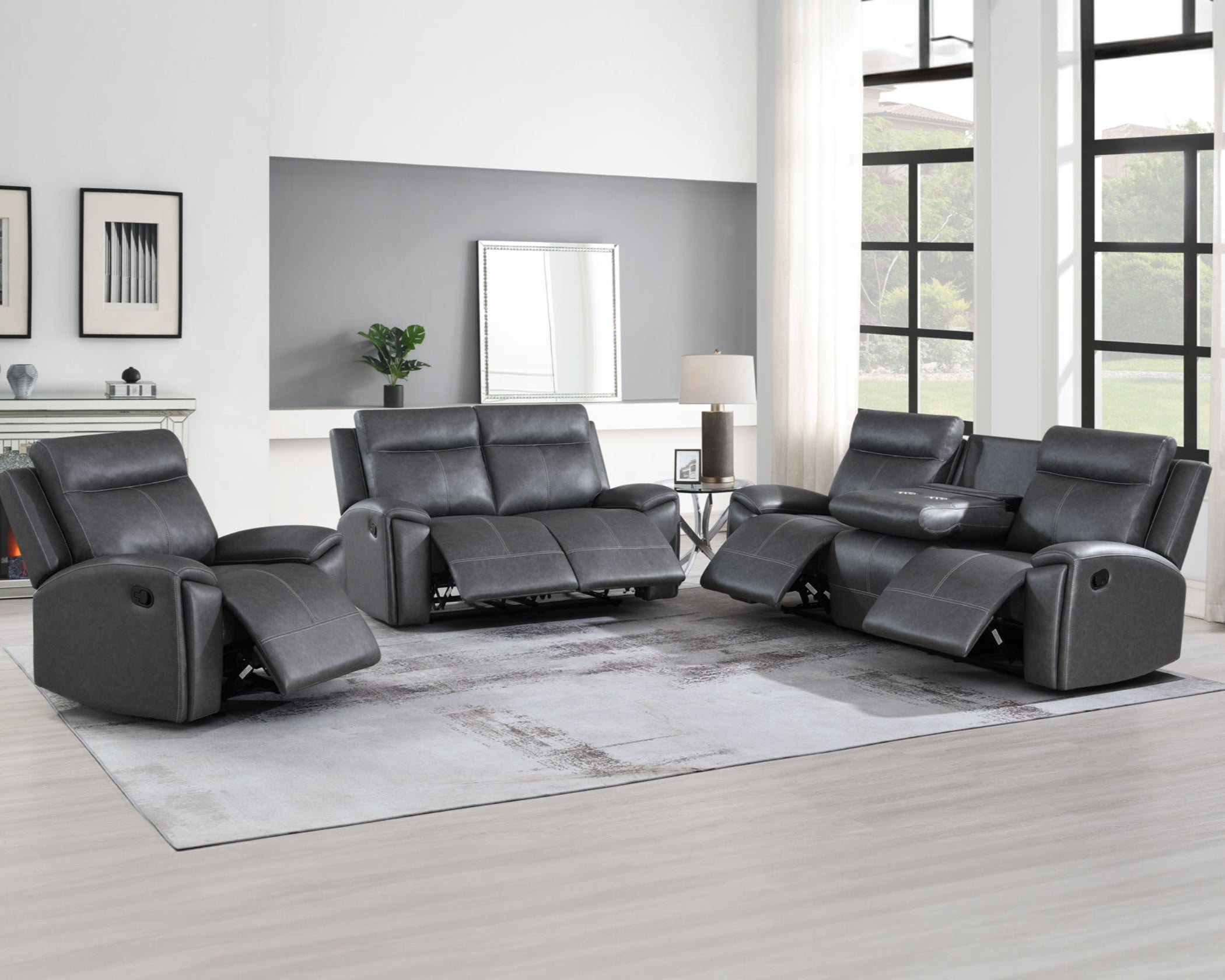 Gaston Grey Recliner Only