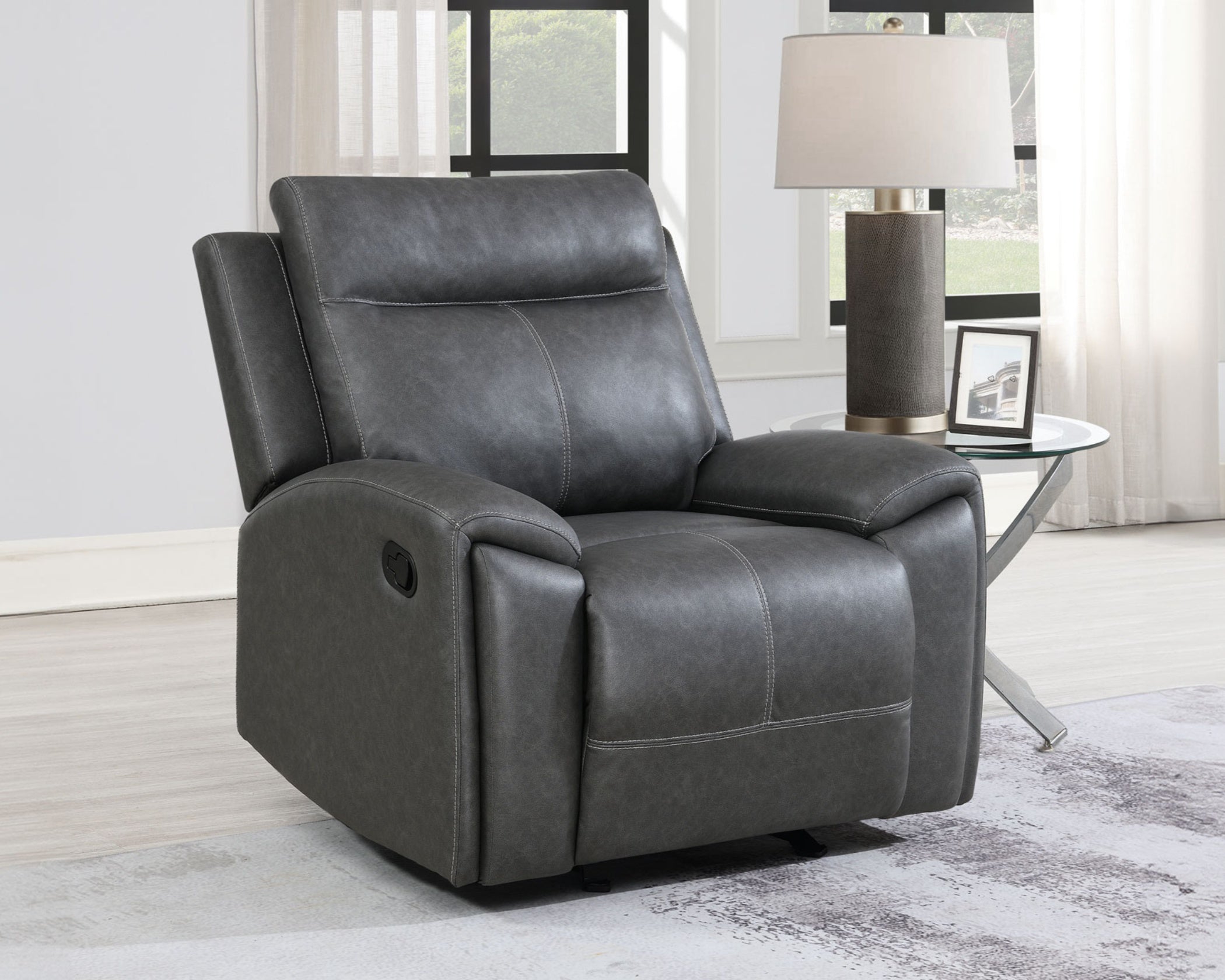 Gaston Grey Recliner Only