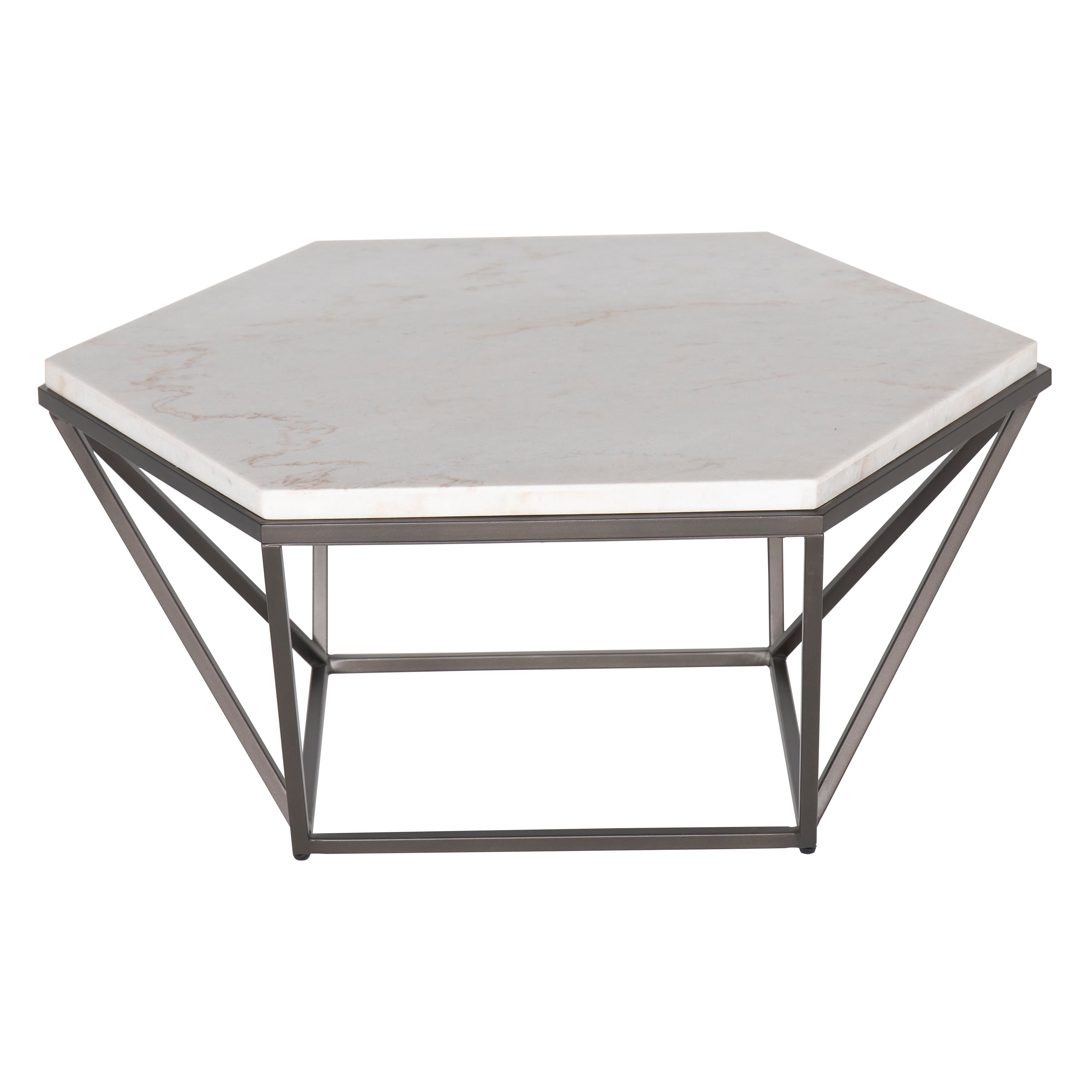 Corvus White Marble Hexagon 3pc Set