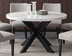 Xena White Marble Top Round