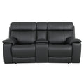 Zenith Black Power Console Loveseat