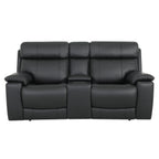 Zenith Black Power Console Loveseat