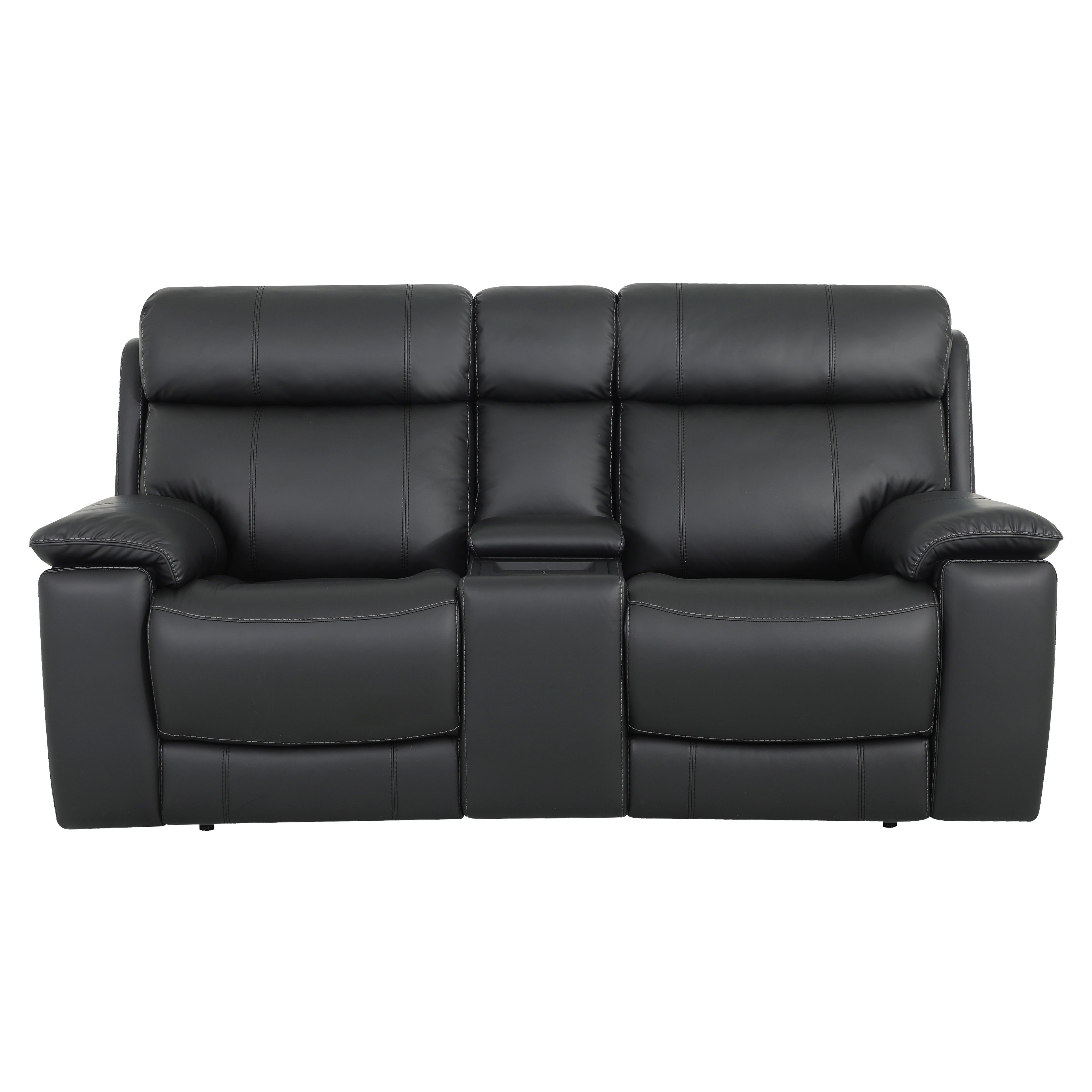 Zenith Black Power Console Loveseat