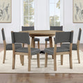 Aubrey Brown 7pc Round Dining Set