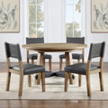 Aubrey Brown 5pc Round Dining Set
