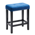 Marco-Bar-Table-Set-Single-Pack-in-White-Top-(Table-+-3-Stool-in-Blue-Velvet)