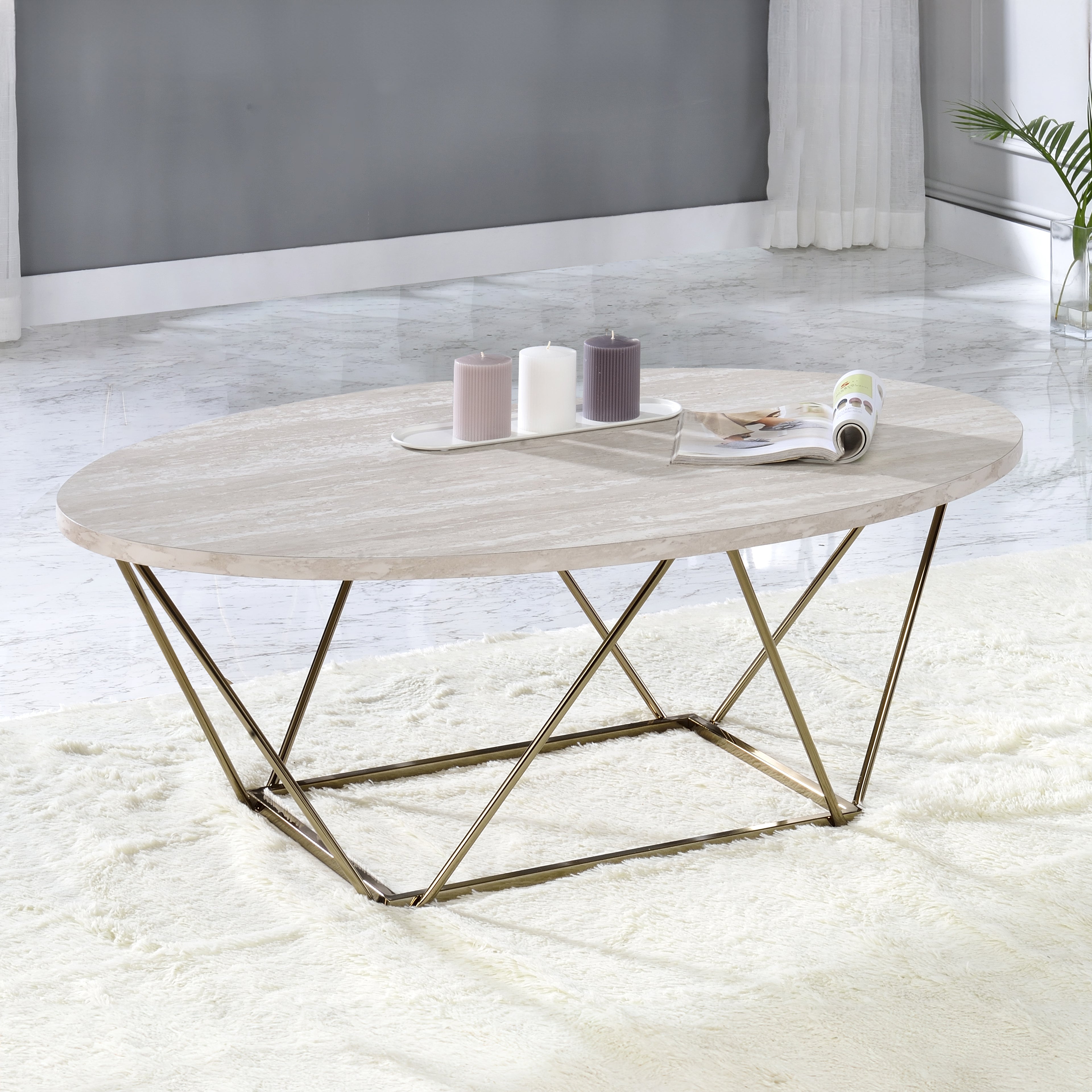 Rowyn Faux Marble Top Cocktail