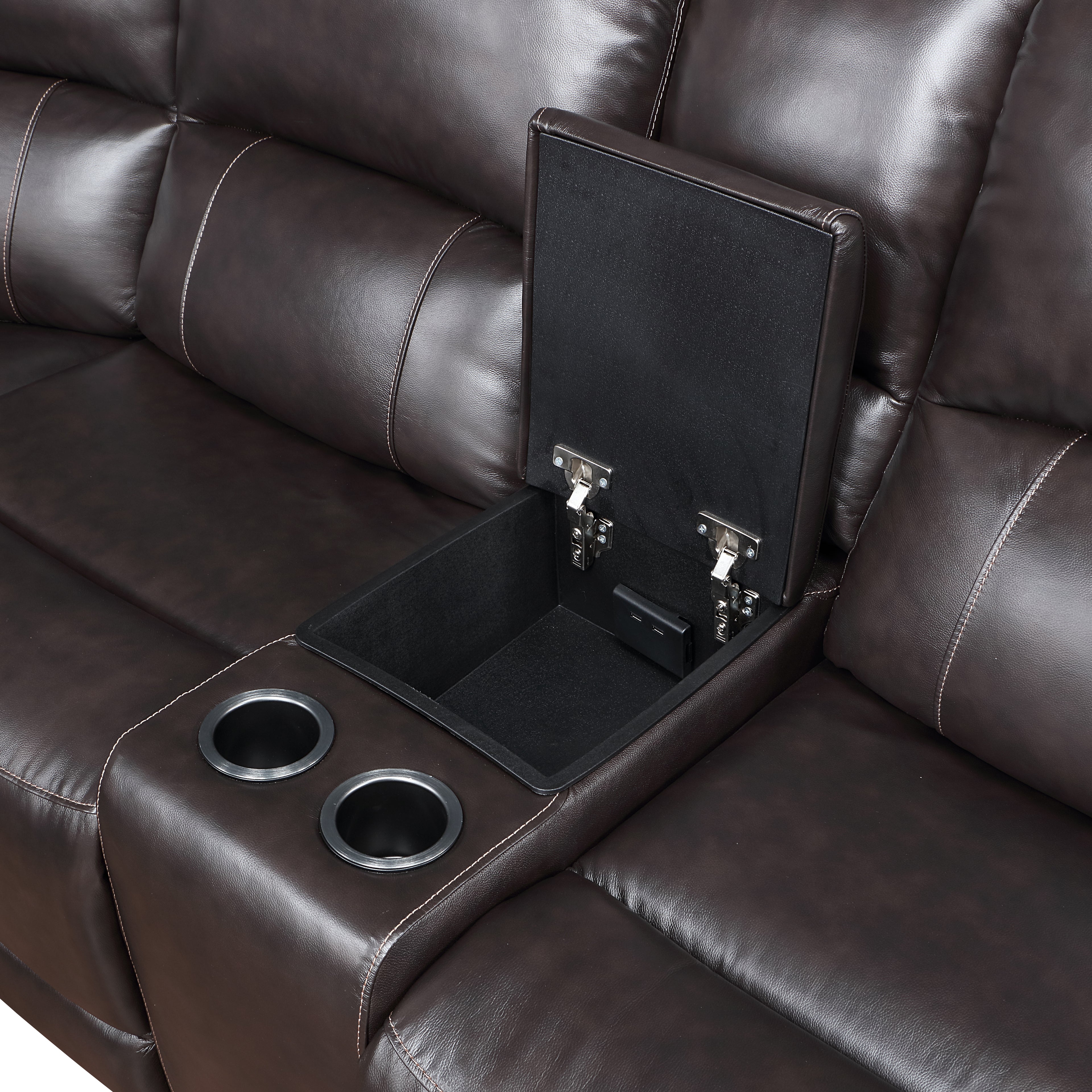 Alexandria Leather 6pc Power Sectional