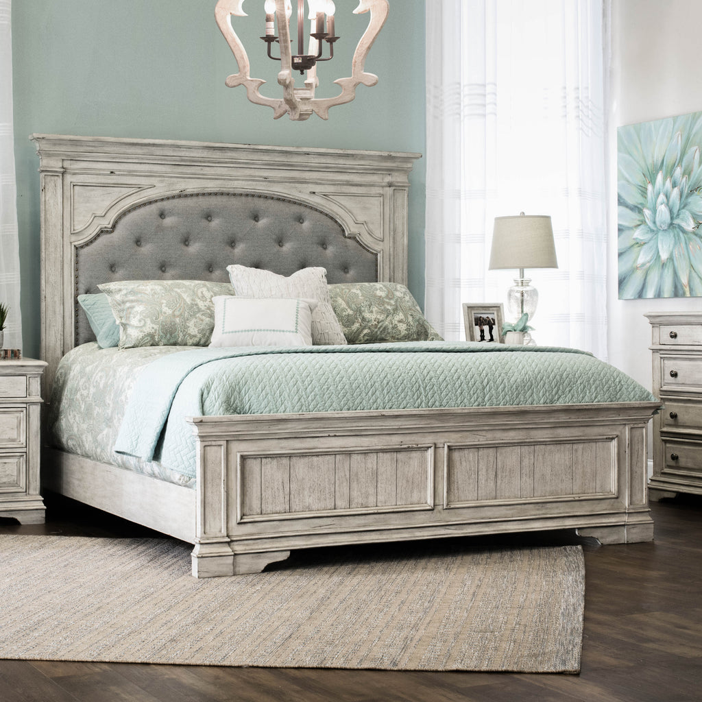 Highland Park King Bed Ivory