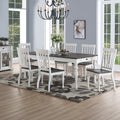 Joanna Two tone 7pc dining w bench