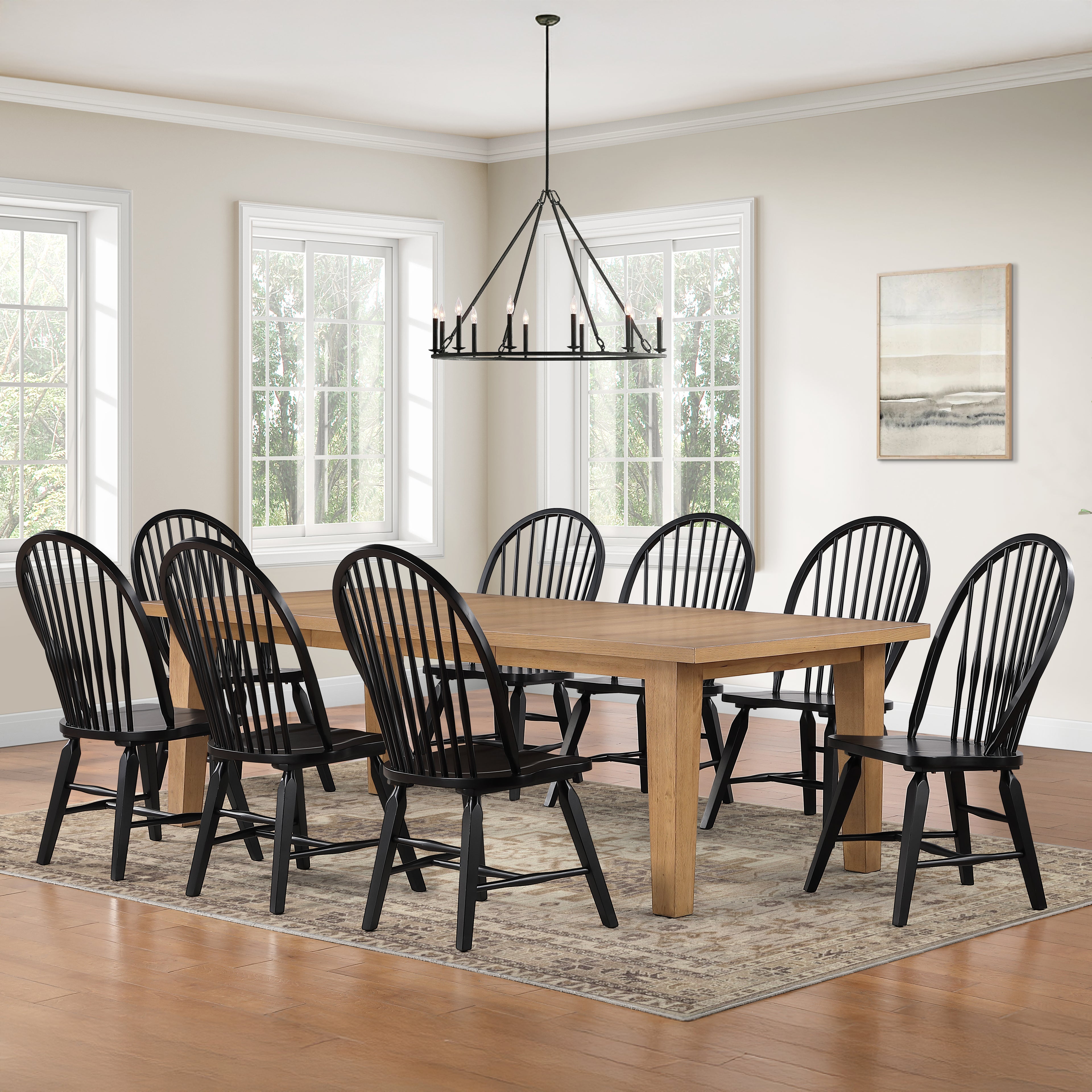 Sommerset 9PK Dining Table Set w/ Black
