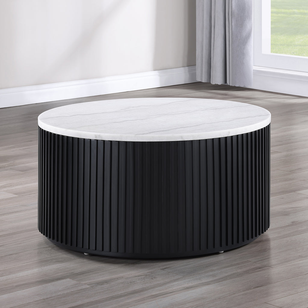 Colvin Black Marble Cocktail Table