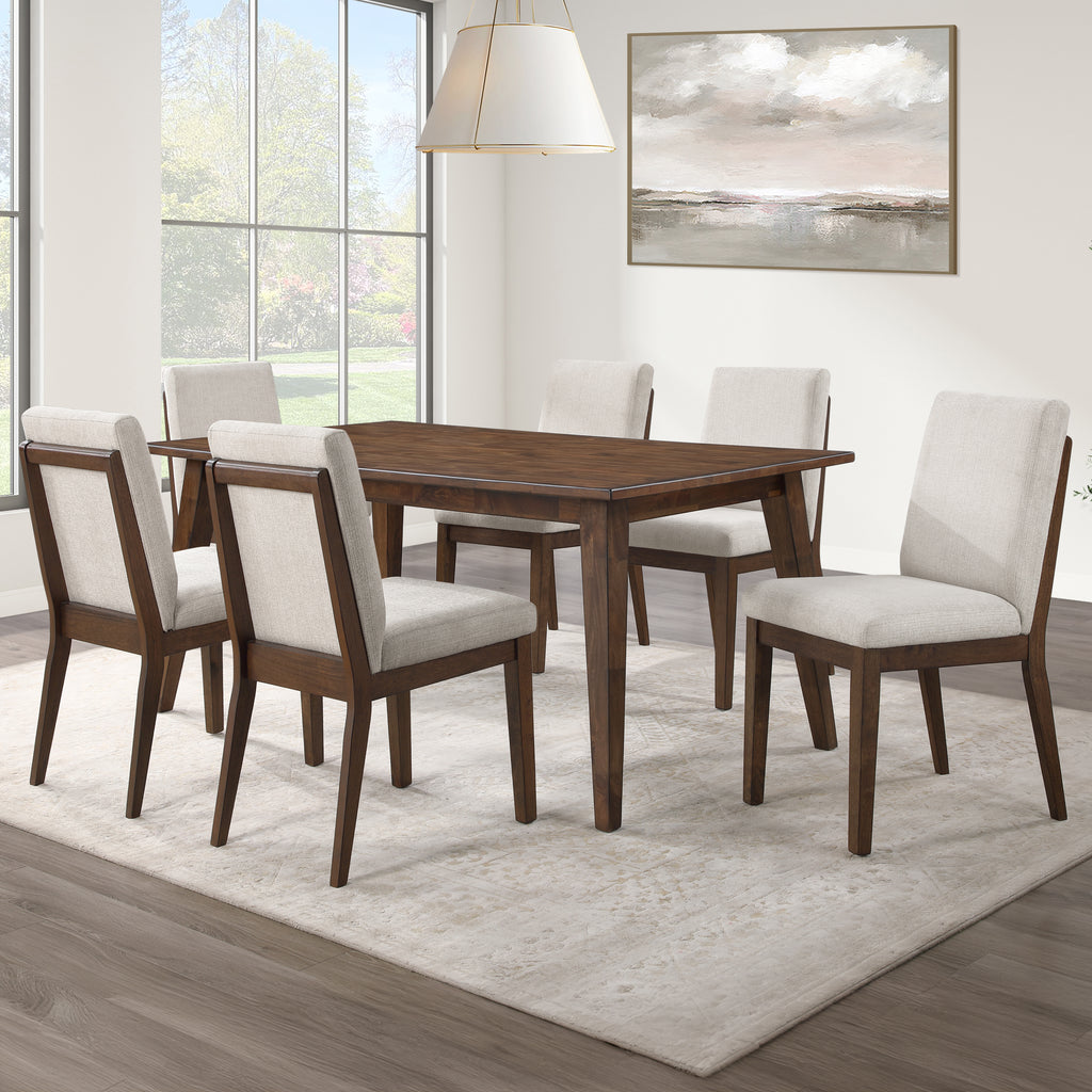 Canton 7 PC Uph Chair Dining Set