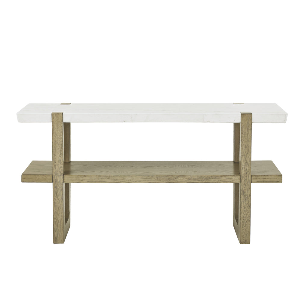 Perth White Marble Top Sofa Table