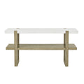 Perth White Marble Top Sofa Table