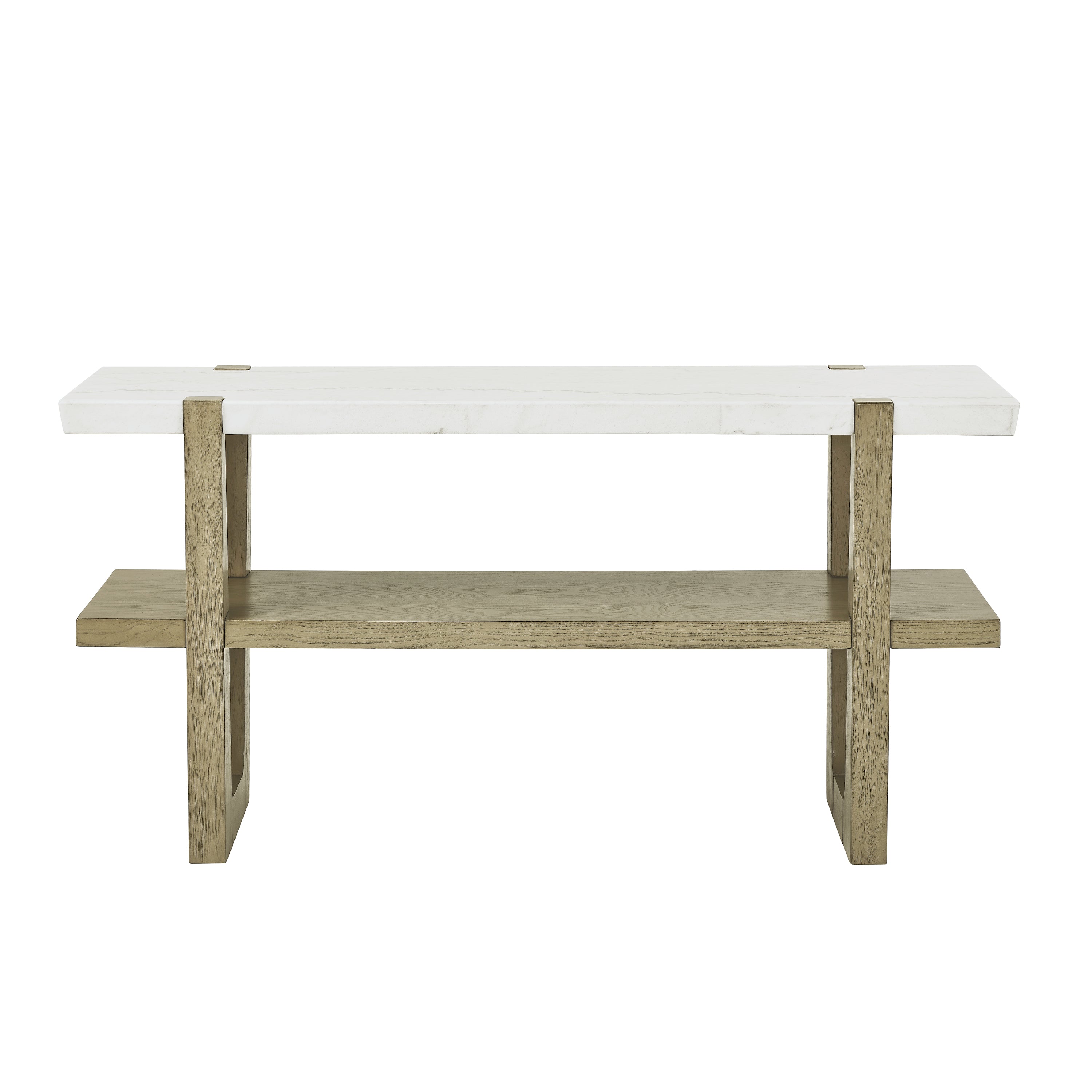 Perth White Marble Top Sofa Table