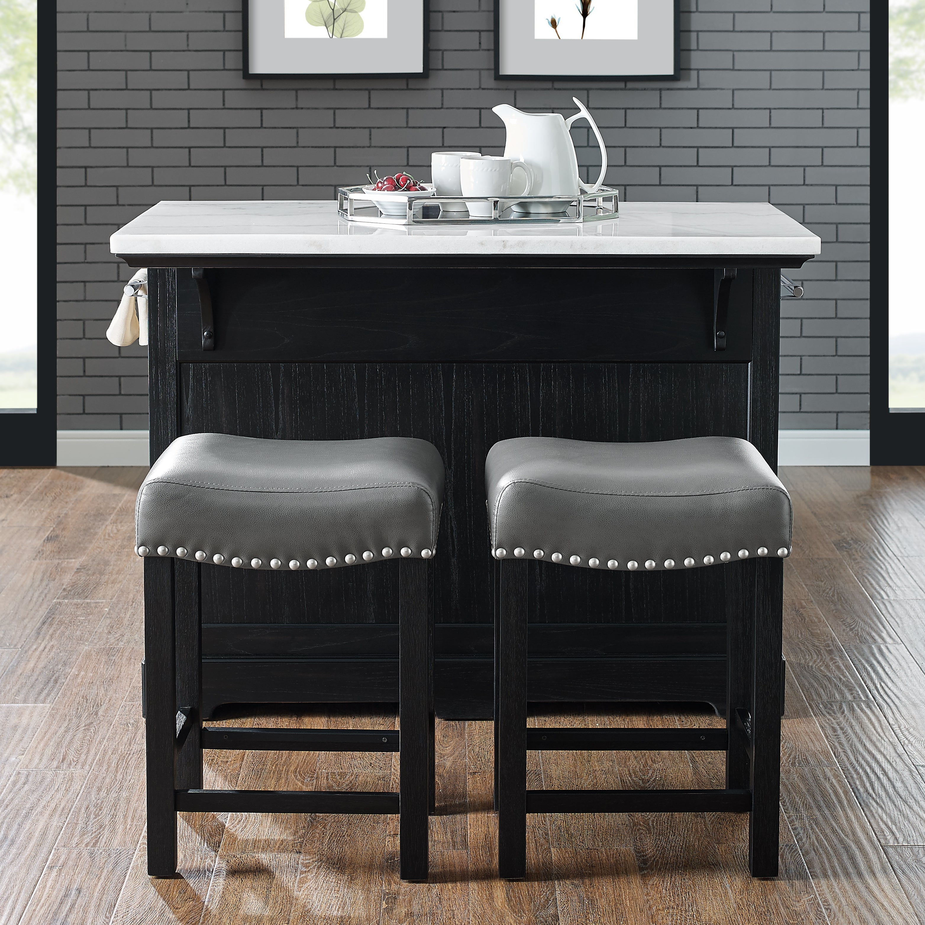 Aspen Kitchen Island 3pc Set