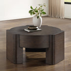 Salina Espresso Round Coffee Table