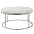 Echo White Marble Top Round