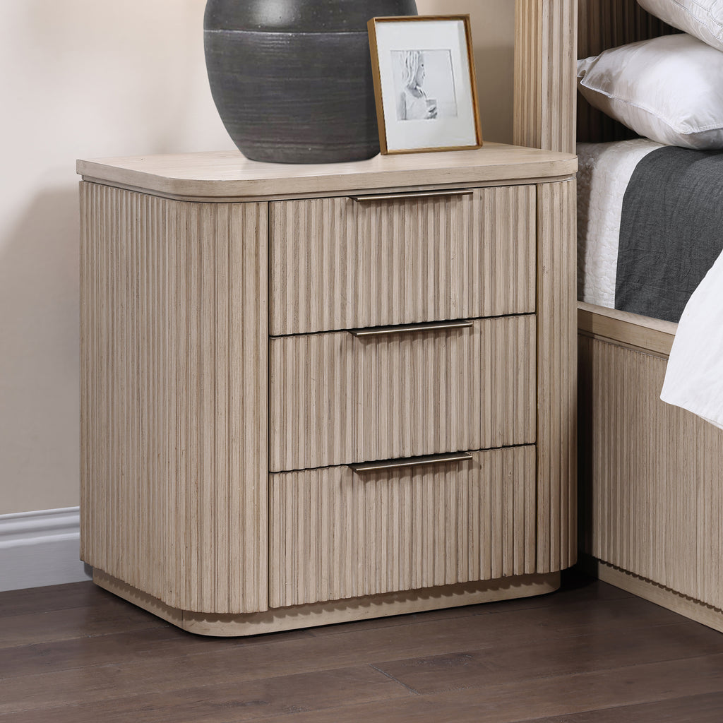 Henry Sand Nightstand w/ USB-C