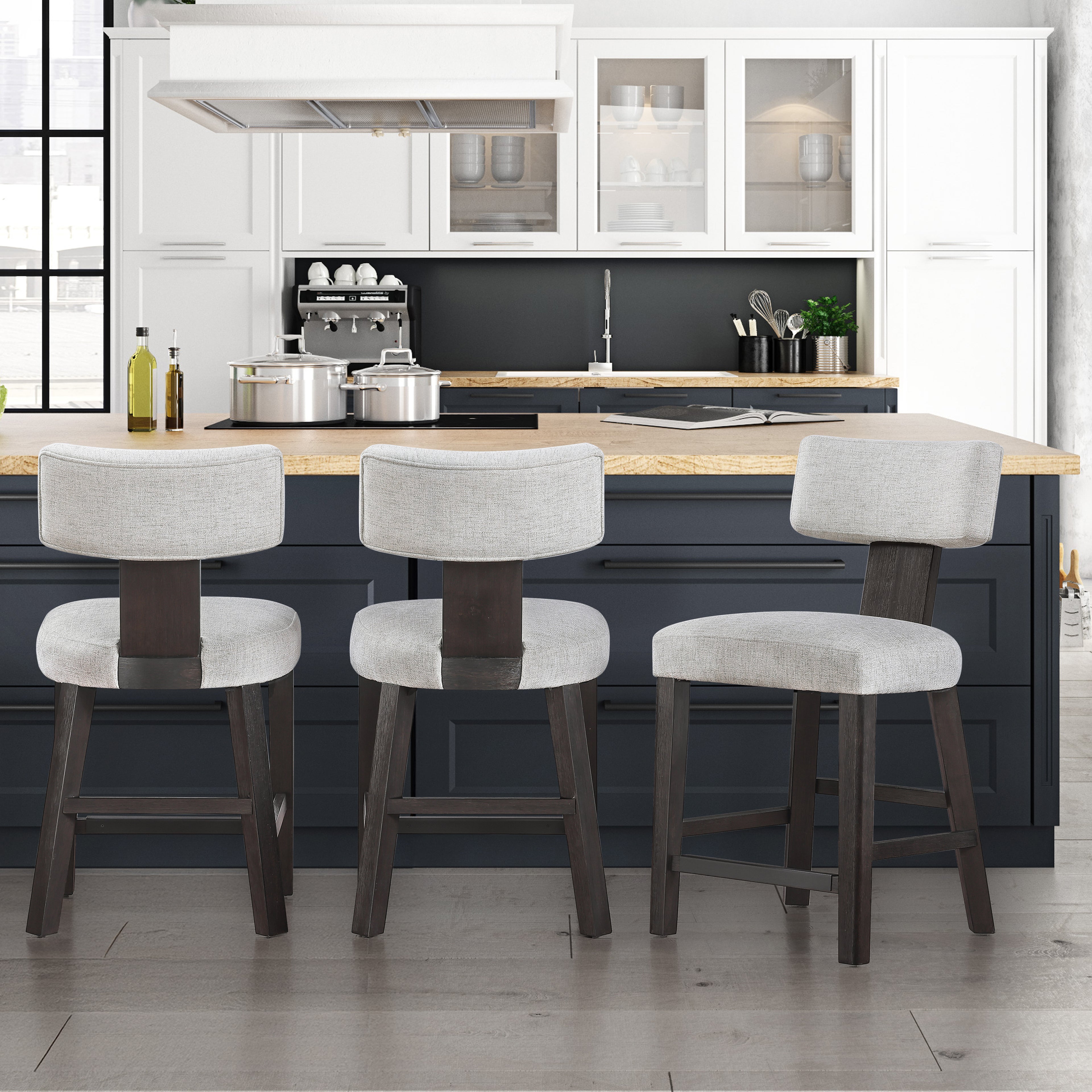 Oakley Black Counter Chair