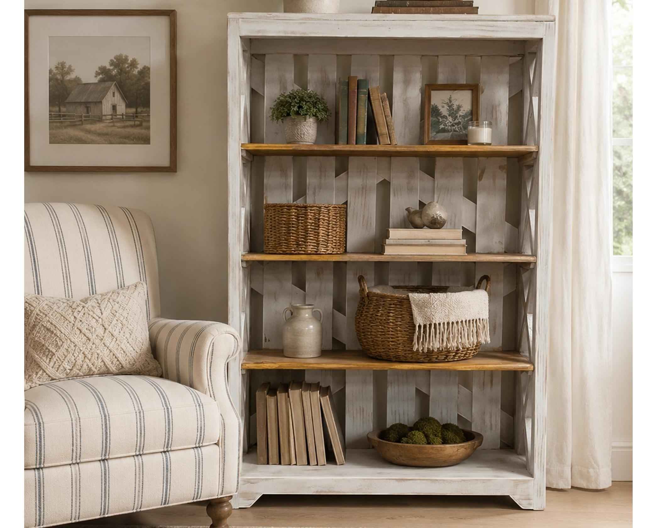Las Cruces Bookshelf White<br>(1 in Stock)