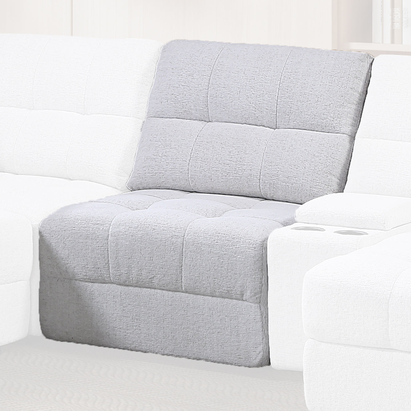 Snyder White Armless Chair