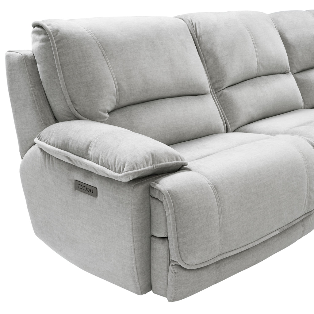 Olsen Silver 3-Piece Reclining Sofa