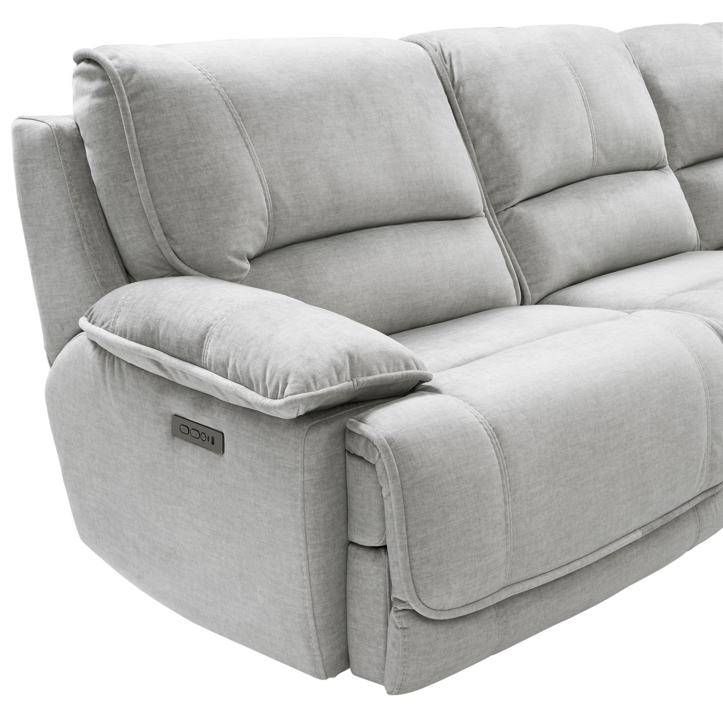Olsen Silver 3-Piece Reclining Sofa