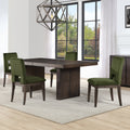 Evan 5-Piece Table Set w Green Chairs