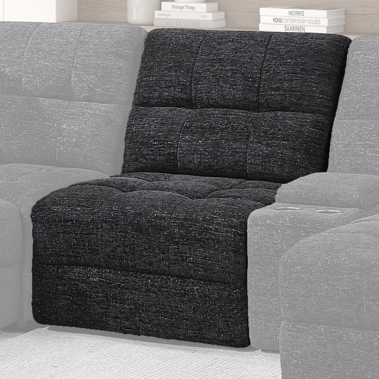 Snyder Black Armless Chair