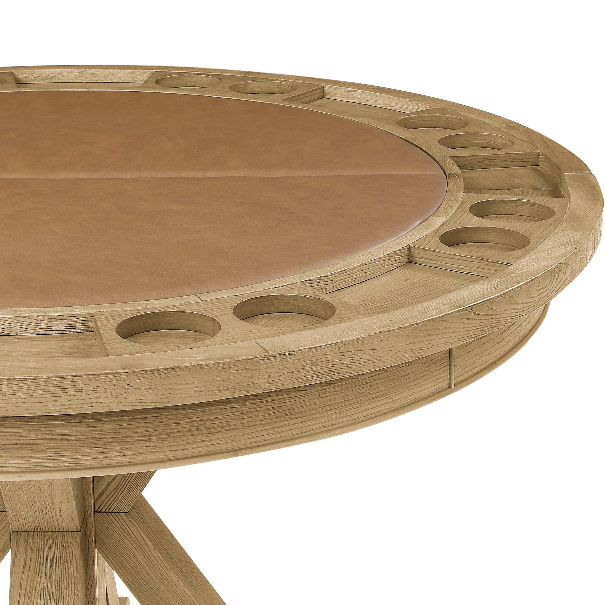 Rylie Dining Table with Game Top, Natura