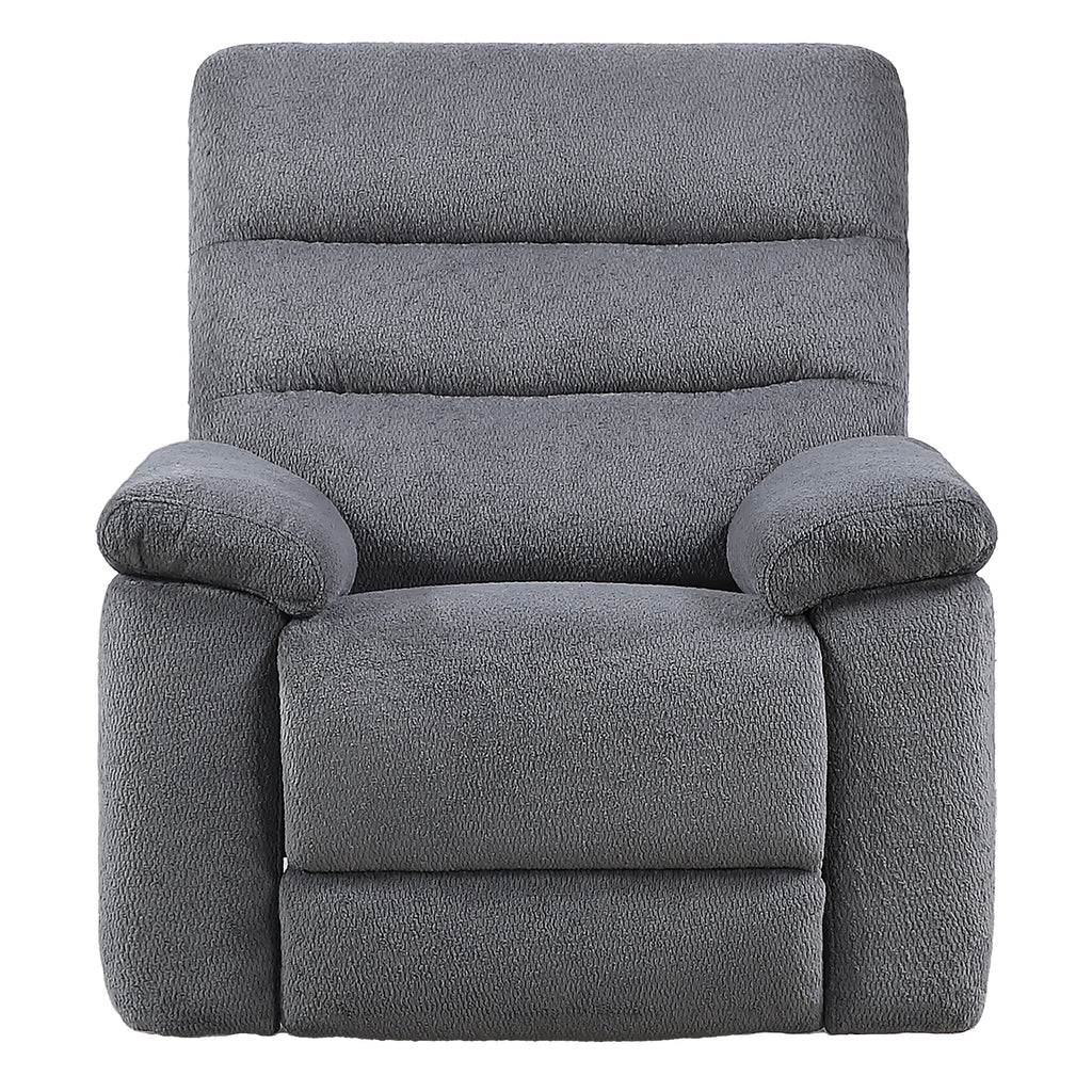 Cozy Gray Manual Recliner